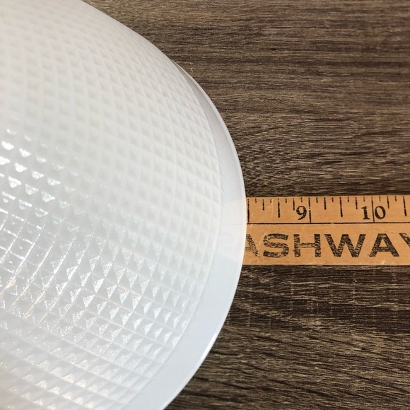 Vtg Corning Milk Glass Waffle Pattern Shade - Picture 7 of 10